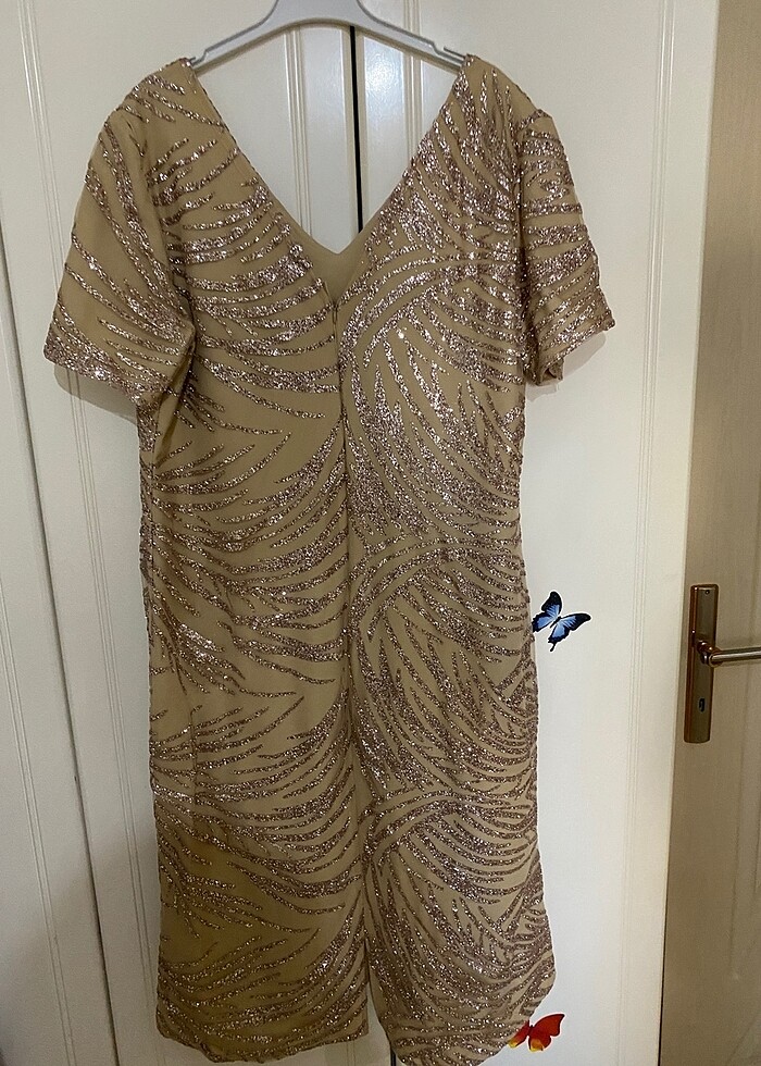 Payetli Midi Elbise - Görsel 3