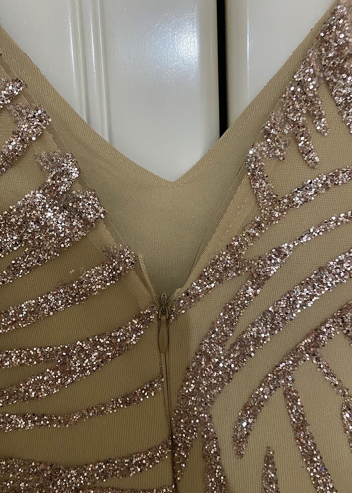 Payetli Midi Elbise - Görsel 4