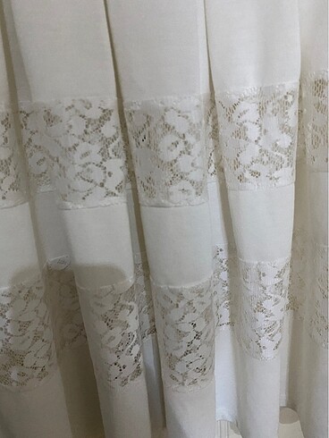 Beyaz Dantelli Plaj Elbisesi - Görsel 2