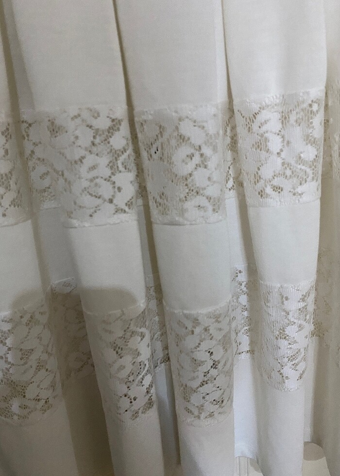 Beyaz Dantelli Plaj Elbisesi - Görsel 2