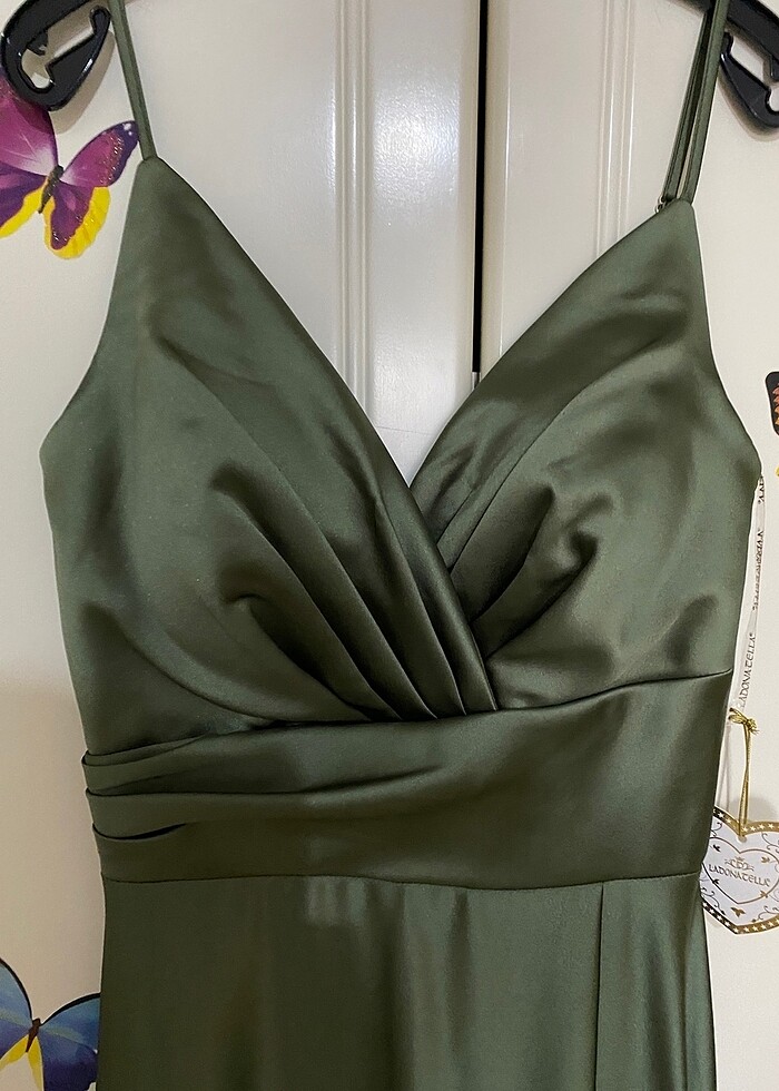 Petrol Yeşili Abiye Elbise - Görsel 2