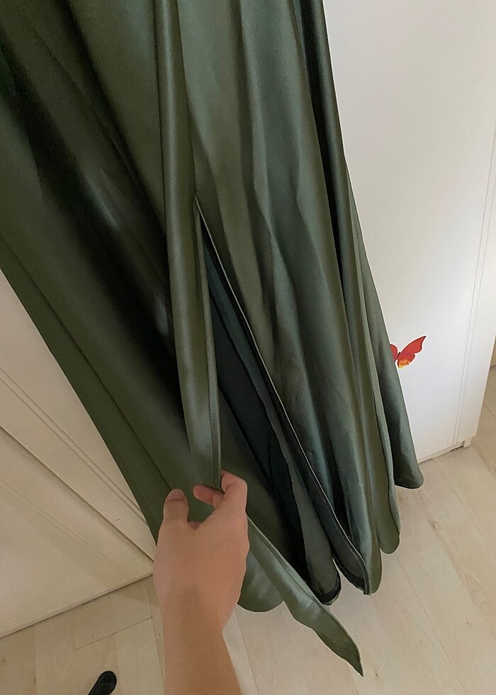 Petrol Yeşili Abiye Elbise - Görsel 5