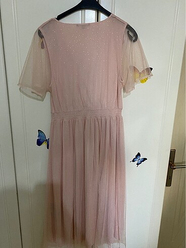 Toz Pembe Abiye Elbise - Görsel 3