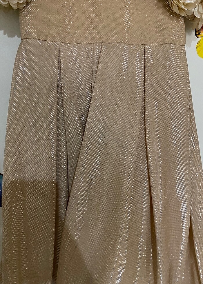 Çiçekli Çocuk Abiye Elbise - Görsel 2