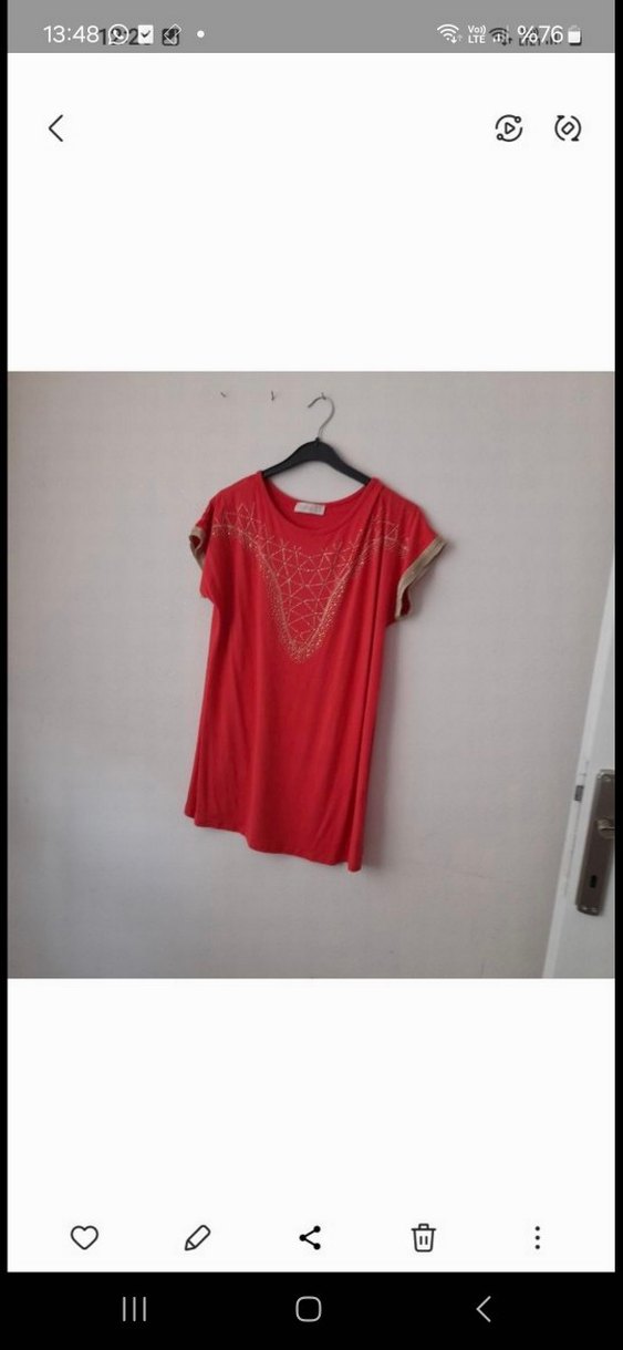 Kısa Kollu taşlı yazlık Tunik - Görsel 2