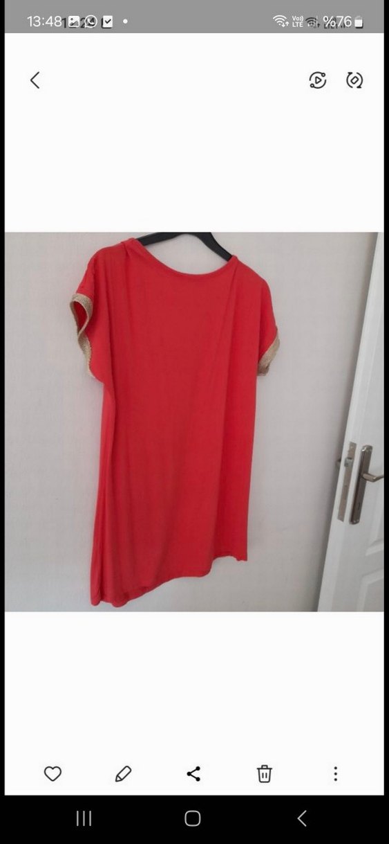 Kısa Kollu taşlı yazlık Tunik - Görsel 3