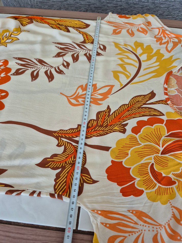 Uzun, Baskılı, yuvarlak  yaka viskonBohem Tunik - Görsel 3