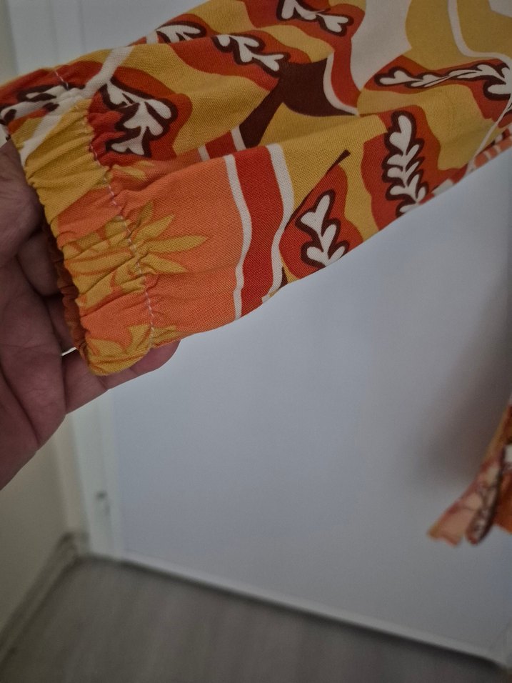 Uzun, Baskılı, yuvarlak  yaka viskonBohem Tunik - Görsel 5