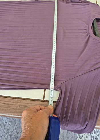 lila Uzun Kollu Salaş Kadın sandi  kumaş  ikili  takım - Görsel 6