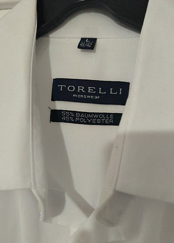 41/42 (L) Beden Beyaz Gömlek - Görsel 2