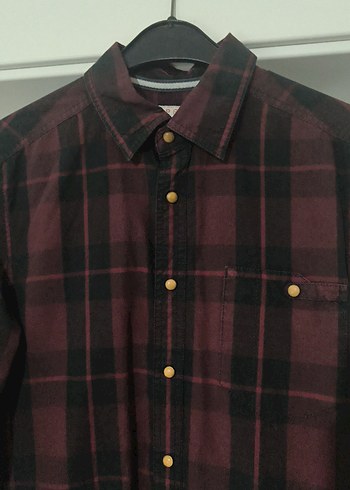 Esprit Bordo Düğmeli Erkek Gömlek - Görsel 2