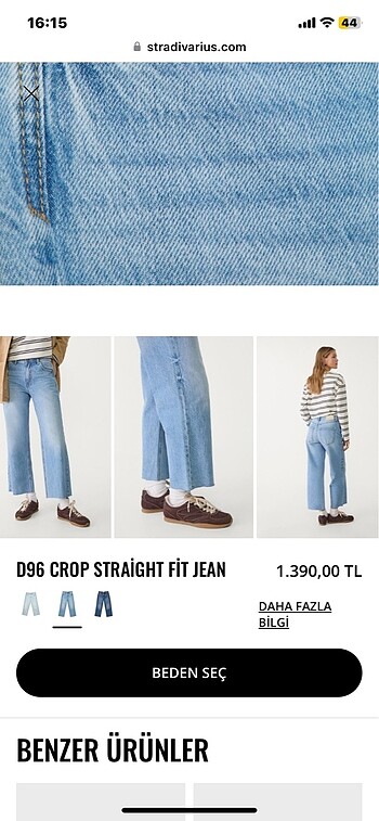 xs Beden mavi Renk Stradıvarıus D96 jean