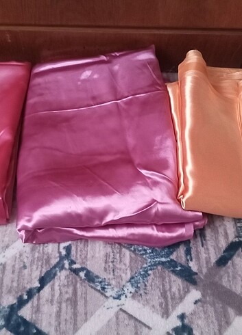 diğer Beden pembe Renk Gül kurusu saten kumaş