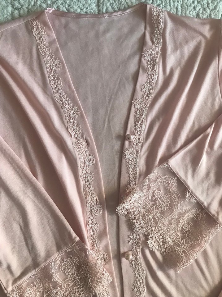 Uzun Kollu Pembe Bohem Kadın Pijama Üstü - Görsel 2