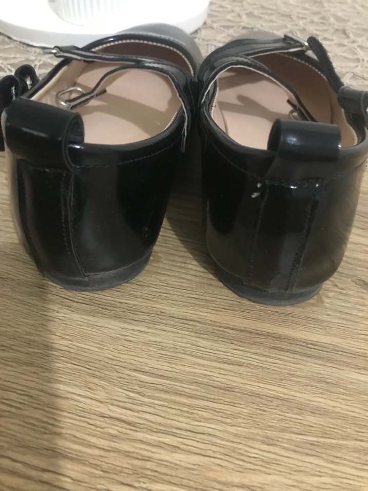 Kız Çocuk Siyah Kemerli Babet Ayakkabı - Görsel 4