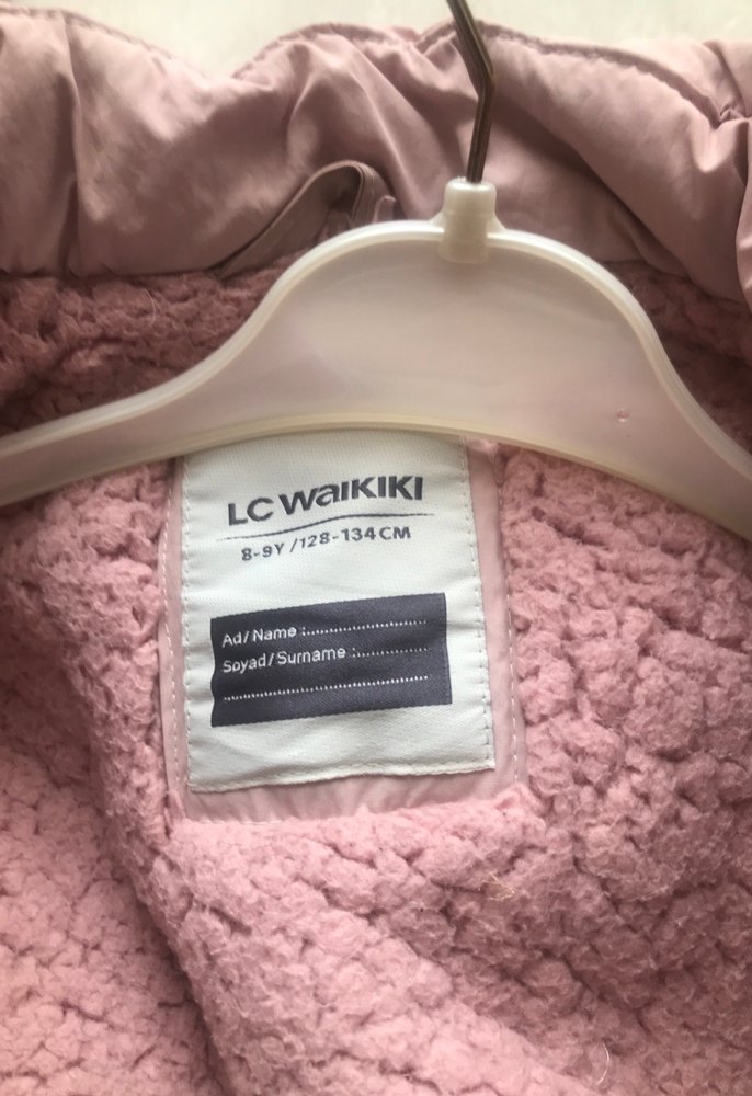 Kürklü Kapüşonlu Pembe Kız Çocuk Mont - Görsel 2