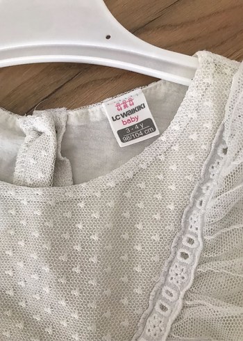 LC Waikiki Klasik Elegan Beyaz Kız Elbisesi