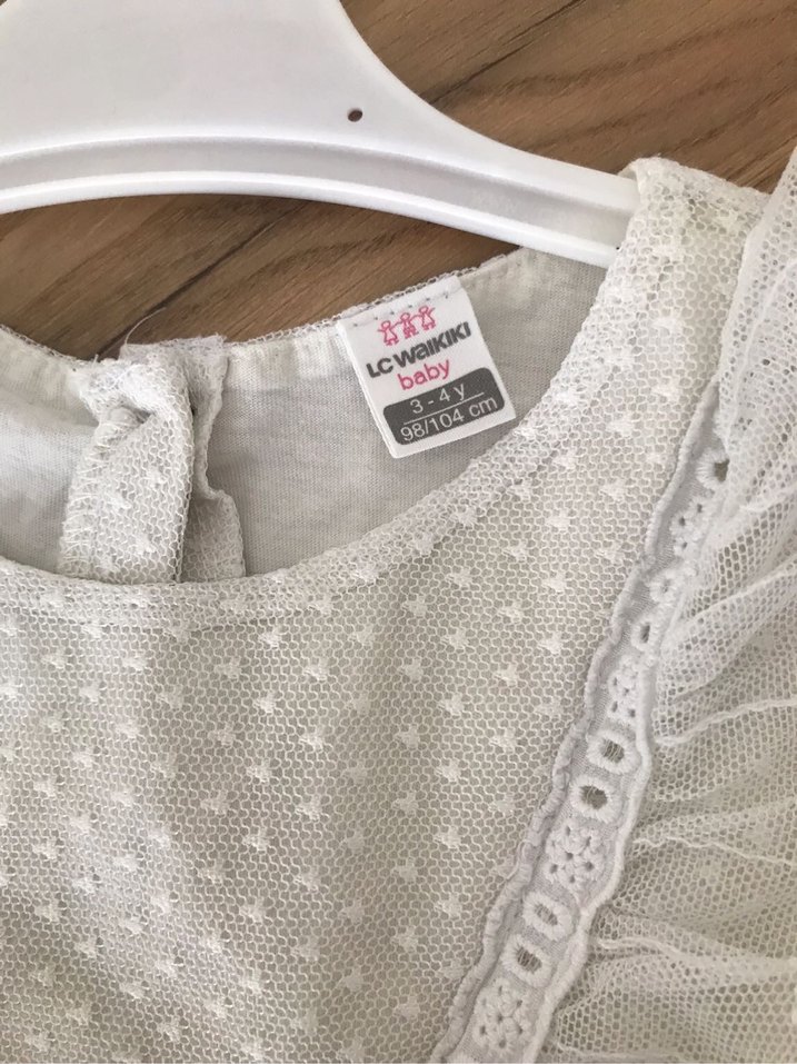 Klasik Elegan Beyaz Kız Elbisesi - Görsel 2