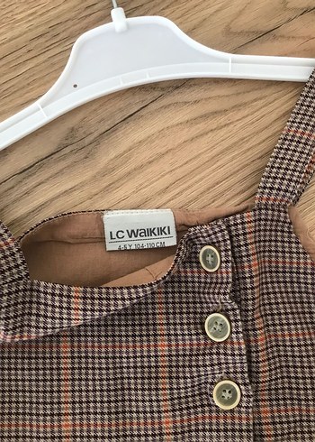 LC Waikiki Kareli Pilili Kız Çocuk Elbisesi