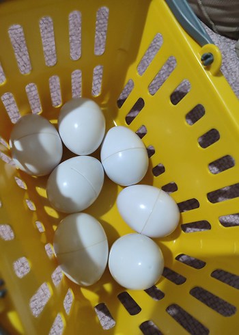 Beyaz Plastik Oyuncak Yumurtalar - Görsel 2