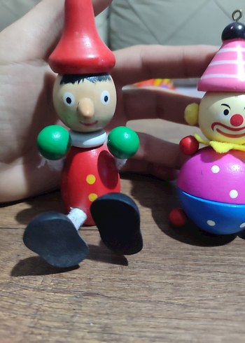 Renkli Ahşap Oyuncak Palyaçolar - Görsel 4