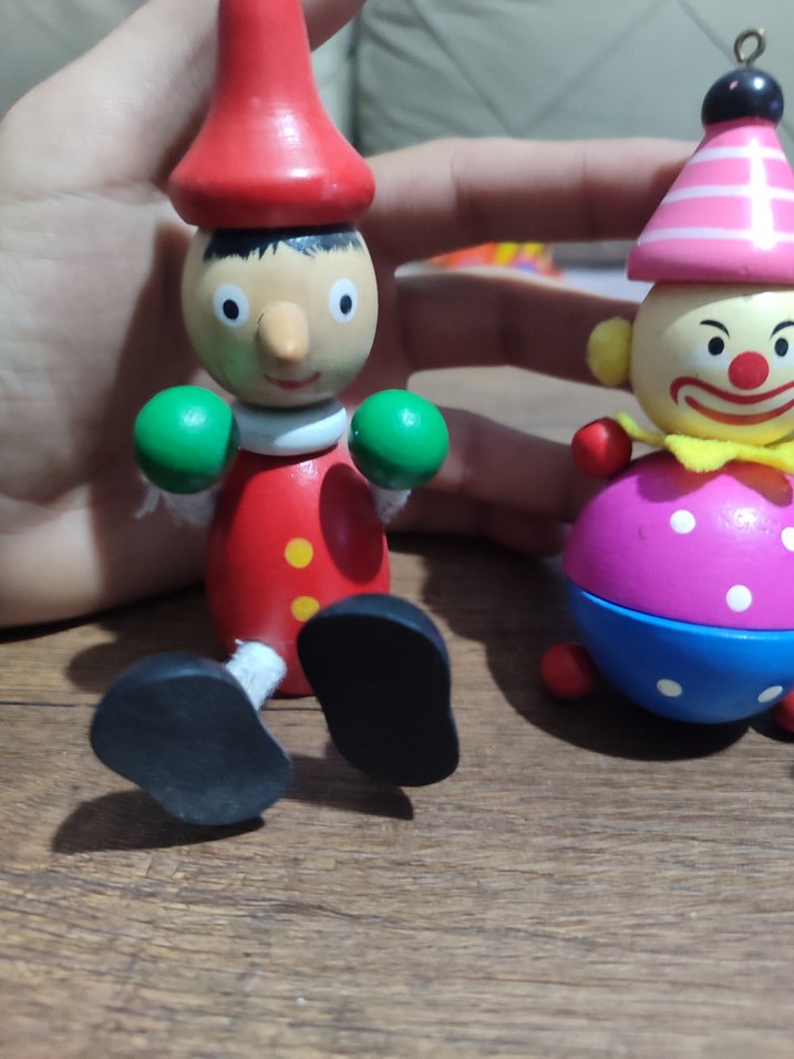 Renkli Ahşap Oyuncak Palyaçolar - Görsel 4