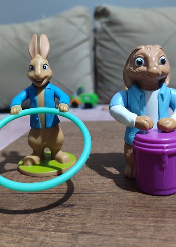 Renkli Mavi Tavşan Figürleri Seti - Görsel 3