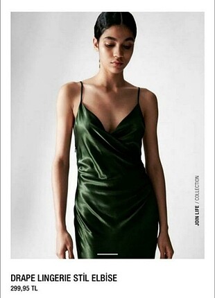 Zara yeşil elbise.