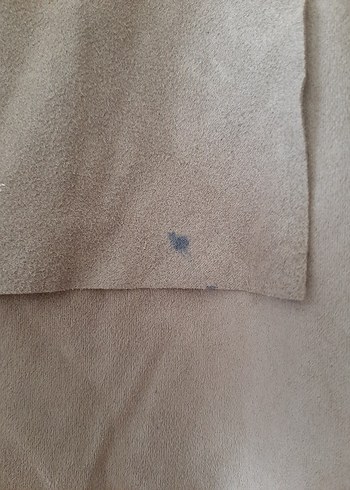 Bej Süet Salaş Midi  Ceketi - Görsel 5