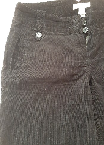 mango Siyah Midi kadife Şort - Görsel 5