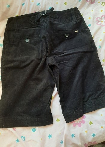 mango Siyah Midi kadife Şort - Görsel 4