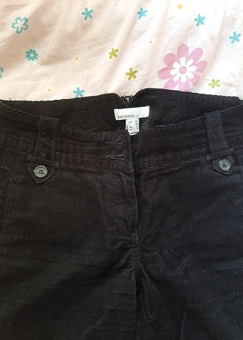 mango Siyah Midi kadife Şort - Görsel 7