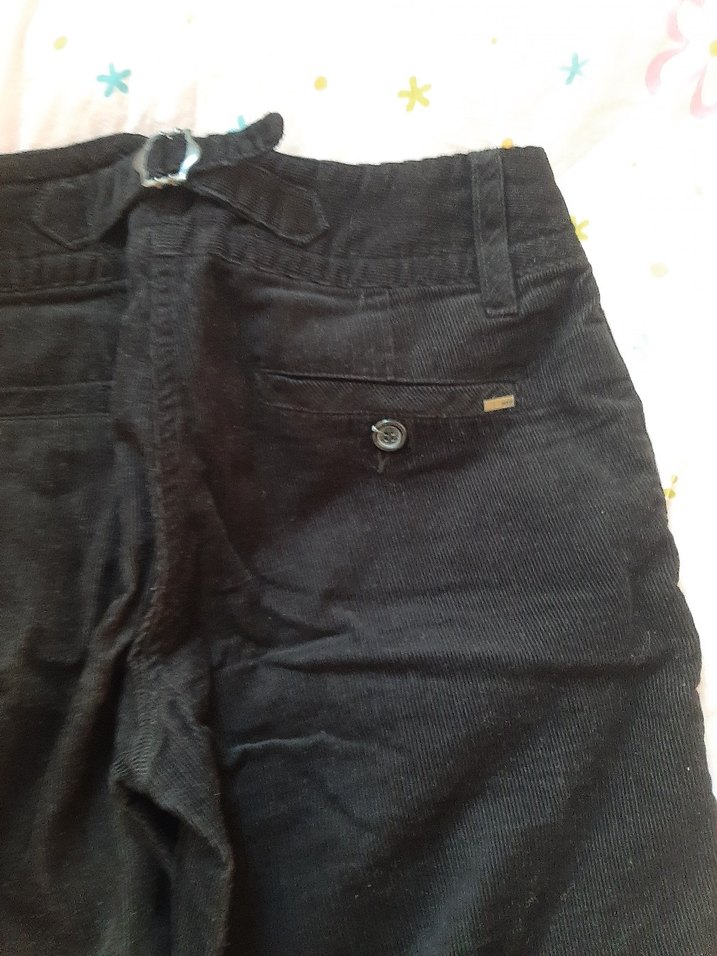 mango Siyah Midi kadife Şort - Görsel 3