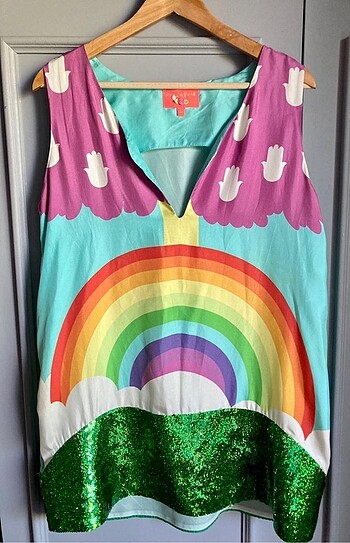 Manoush Rainbow Kısa Elbise