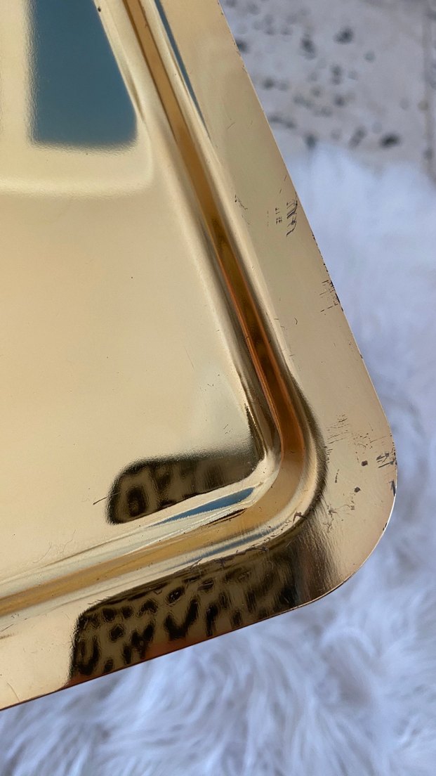 Altın Renkli Parlak Kare Tepsiler - Görsel 4