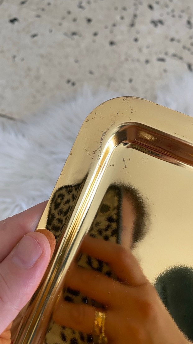 Altın Renkli Parlak Kare Tepsiler - Görsel 2