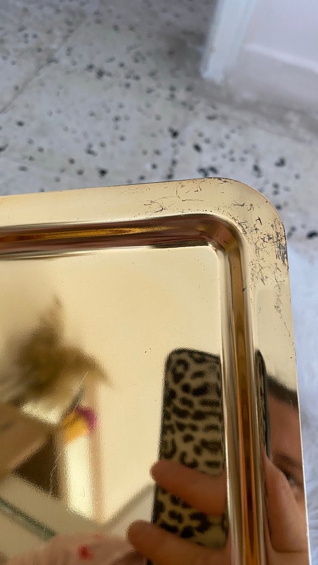 Altın Renkli Parlak Kare Tepsiler - Görsel 3