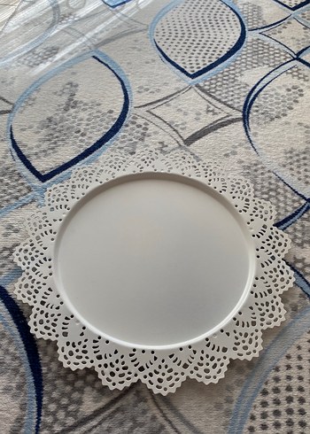 Paşabahçe Pembe Yuvarlak Tepsi Ağaç Desenli
