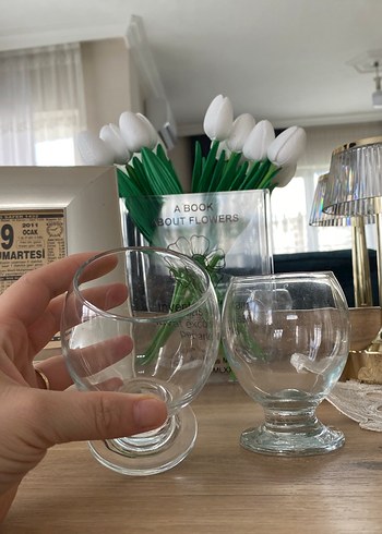 Bej Renkli İki Cam Bardak - Görsel 2