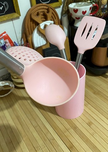 Pastel Pembe Mutfak Gereçleri Seti - Görsel 2