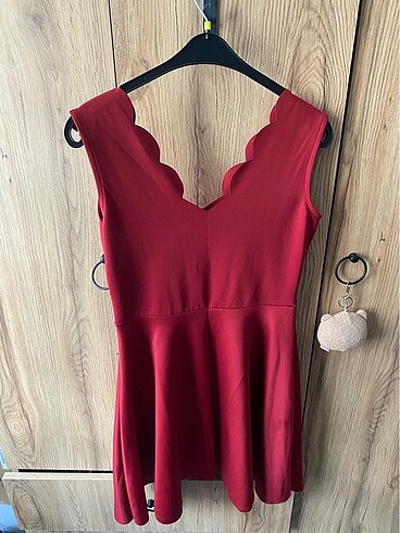 Diğer Bordo mini elbise
