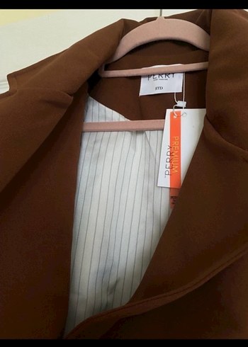 xl Beden Kadın Kahverengi Kısa Trençkot