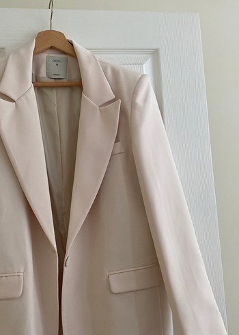 m Beden Quzu Bej Kadın Blazer Ceket
