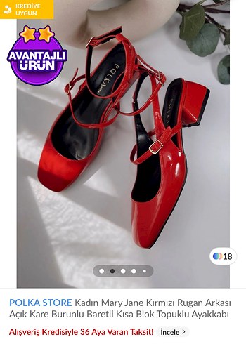 38 Beden kırmızı Renk Polka Store Kırmızı Rugan Mary Jane Kadın Ayakkabı