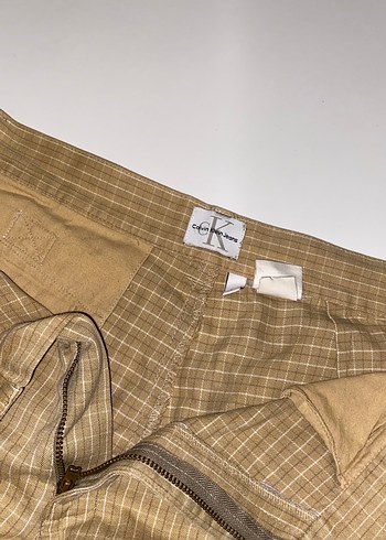 Calvin Klein Orijinal Vintage Calvin Klein Bej Çizgili Şort
