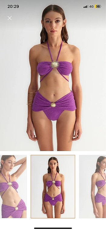 m Beden Trendyolmilla Mor Bikini Takımı Zeynep Tosun
