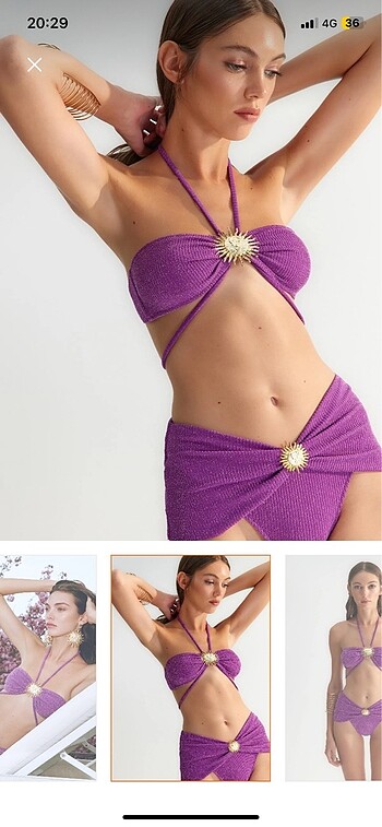 Zeynep Tosun Trendyolmilla Mor Bikini Takımı Zeynep Tosun