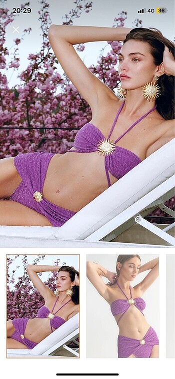 Trendyolmilla Mor Bikini Takımı Zeynep Tosun