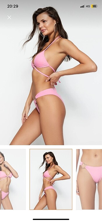 m Beden Trendyolmilla Pembe Bikini Takımı