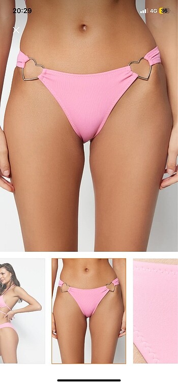 m Beden pembe Renk Trendyolmilla Pembe Bikini Takımı